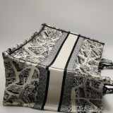Christian Dior Book Tote Embroidered Canvas Medium — thumbnail 23