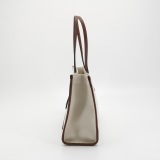Burberry Freya Shopping Tote Canvas with Leather Small — thumbnail 5