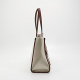Burberry Freya Shopping Tote Canvas with Leather Small — thumbnail 4