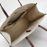 Burberry Freya Shopping Tote Canvas with Leather Small — thumbnail 7
