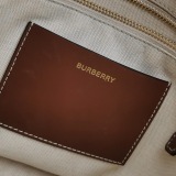 Burberry Freya Shopping Tote Canvas with Leather Small — thumbnail 8