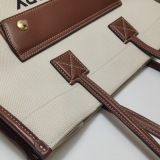 Burberry Freya Shopping Tote Canvas with Leather Small — thumbnail 10