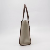 Burberry Freya Shopping Tote Canvas with Leather Small — thumbnail 5