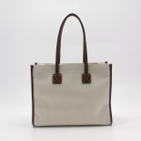 Burberry Freya Shopping Tote Canvas with Leather Small — thumbnail 3