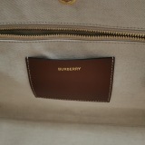 Burberry Freya Shopping Tote Canvas with Leather Small — thumbnail 8