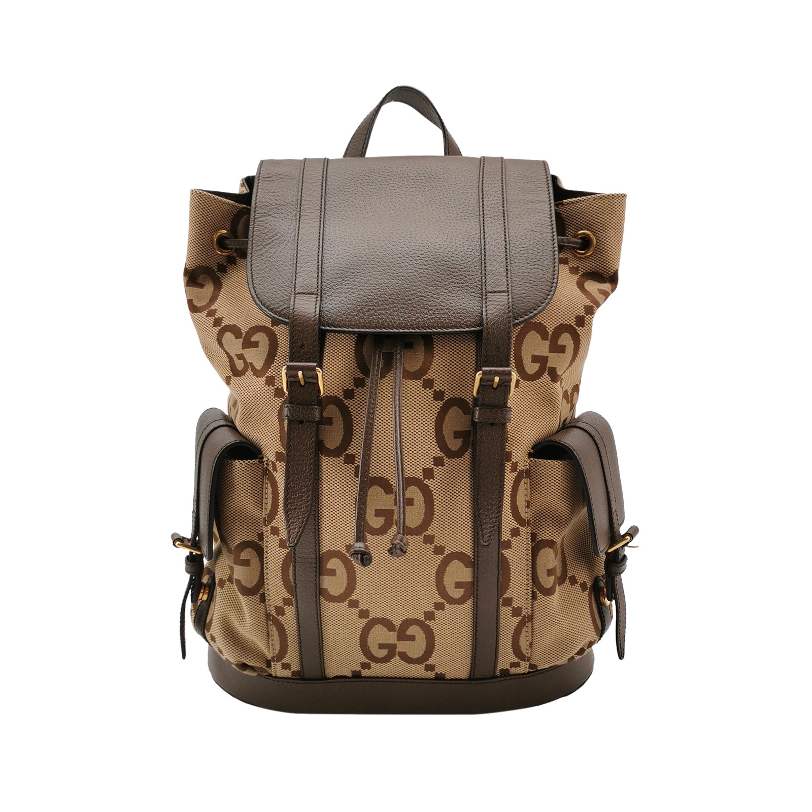 Gucci Double Pocket Belt Backpack Jumbo GG Canvas and Leather Large — photo 1 of 18