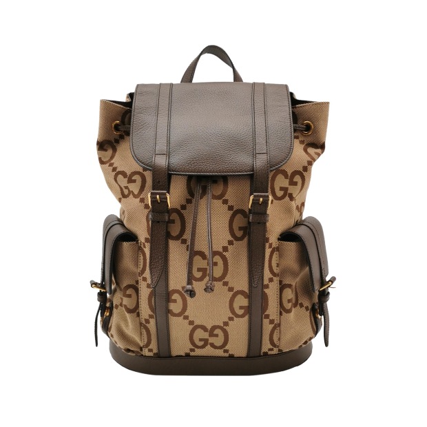 Gucci Double Pocket Belt Backpack Jumbo GG Canvas and Leather Large — pre-owned, Vierlot