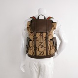 Gucci Double Pocket Belt Backpack Jumbo GG Canvas and Leather Large — thumbnail 2