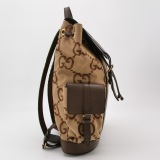 Gucci Double Pocket Belt Backpack Jumbo GG Canvas and Leather Large — thumbnail 4