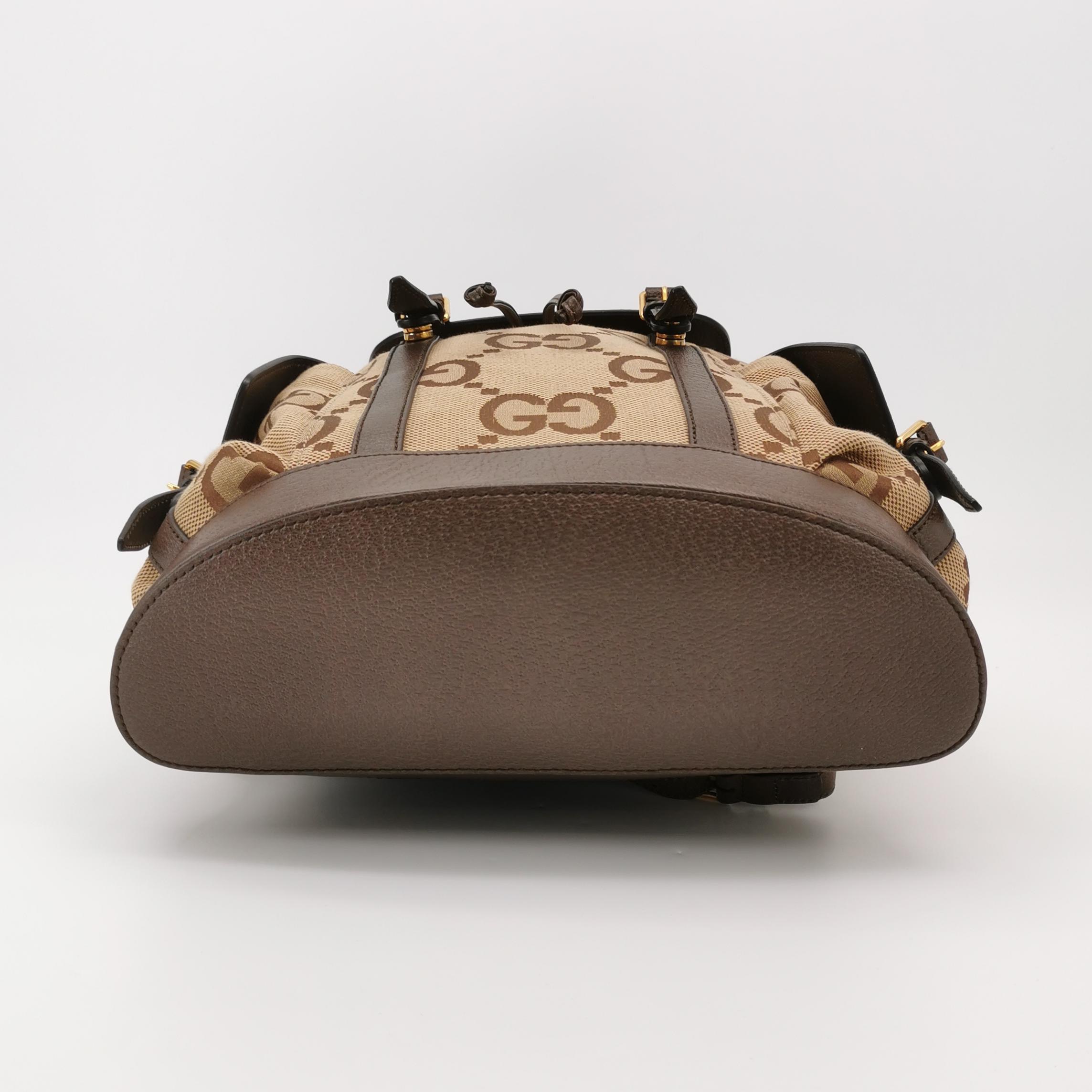 Gucci Double Pocket Belt Backpack Jumbo GG Canvas and Leather Large — photo 6 of 18