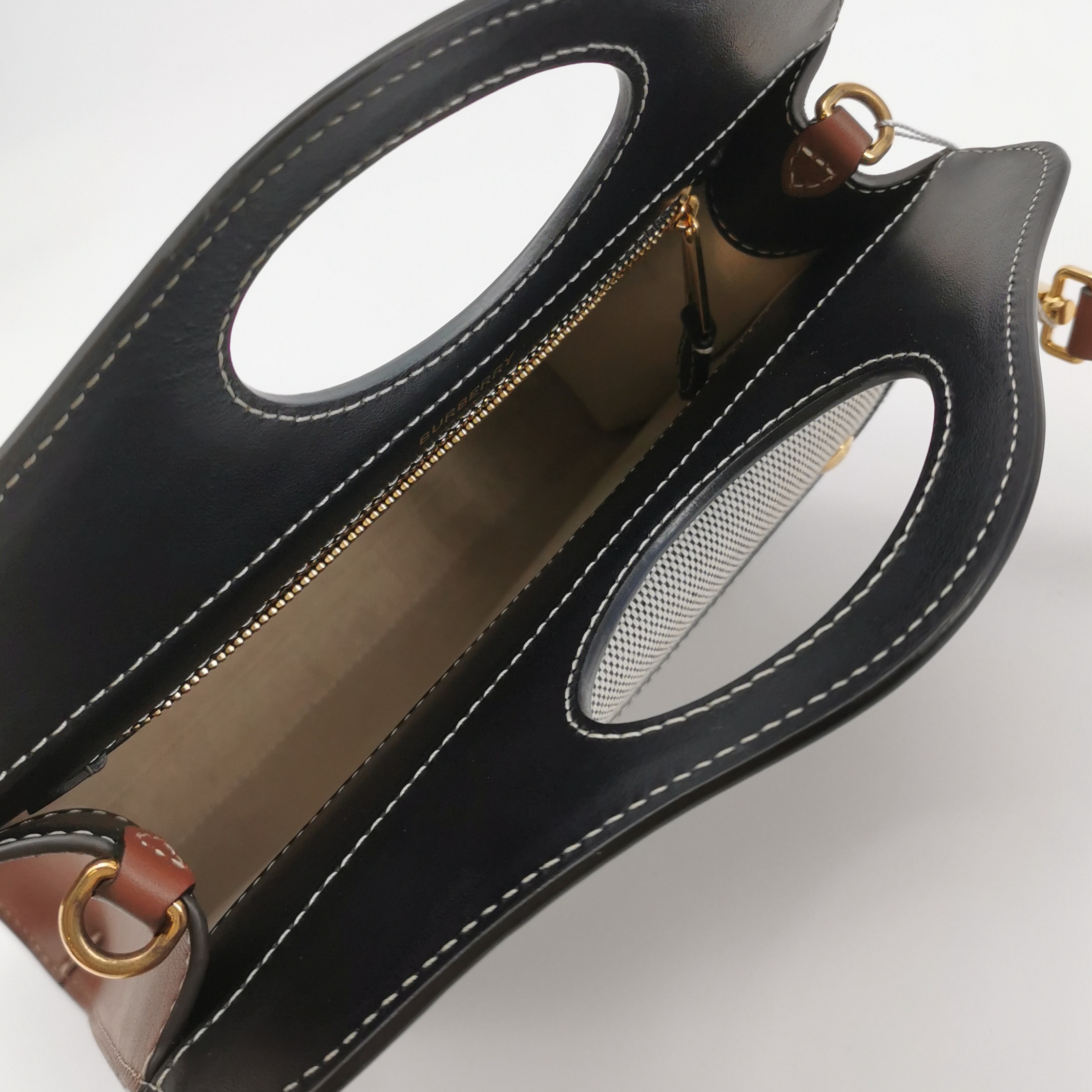Burberry Logo Pocket Tote Canvas with Leather Mini — photo 7 of 14