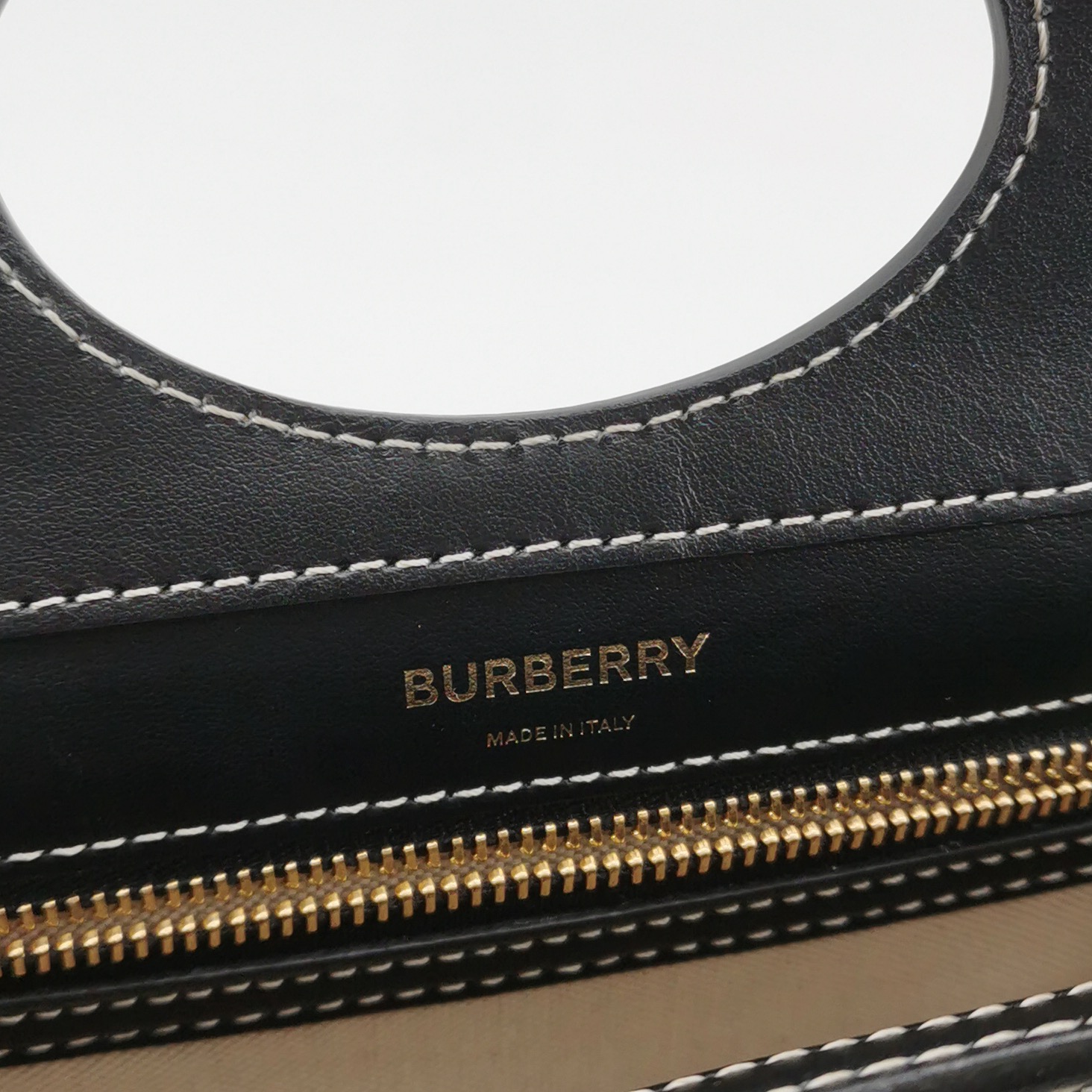 Burberry Logo Pocket Tote Canvas with Leather Mini — photo 8 of 14