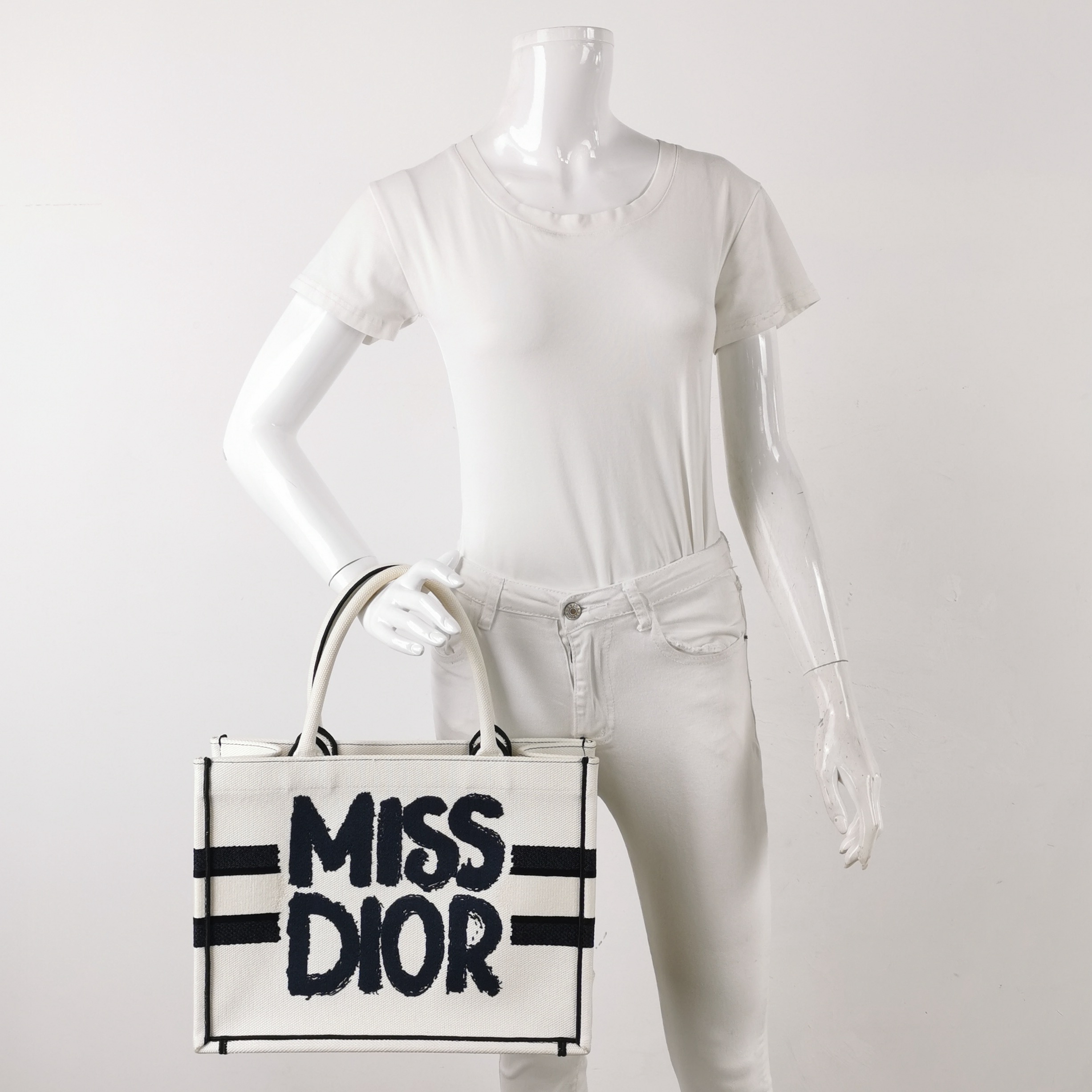 Christian Dior Book Tote Embroidered Canvas Medium — alternate view