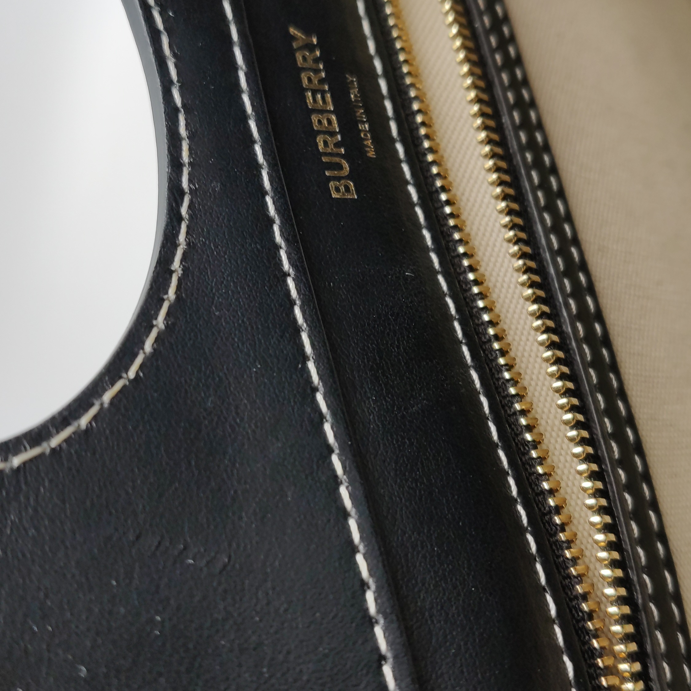 Burberry Logo Pocket Tote Canvas with Leather Mini — photo 10 of 14