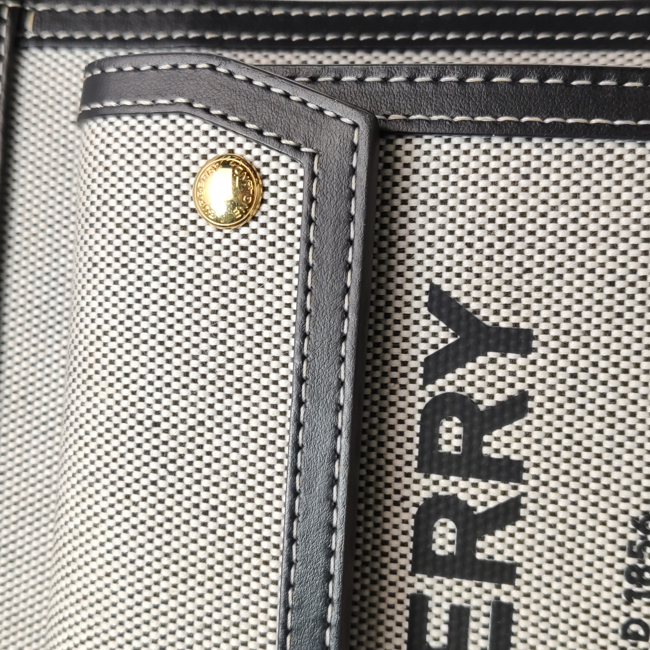 Burberry Logo Pocket Tote Canvas with Leather Mini — photo 13 of 14