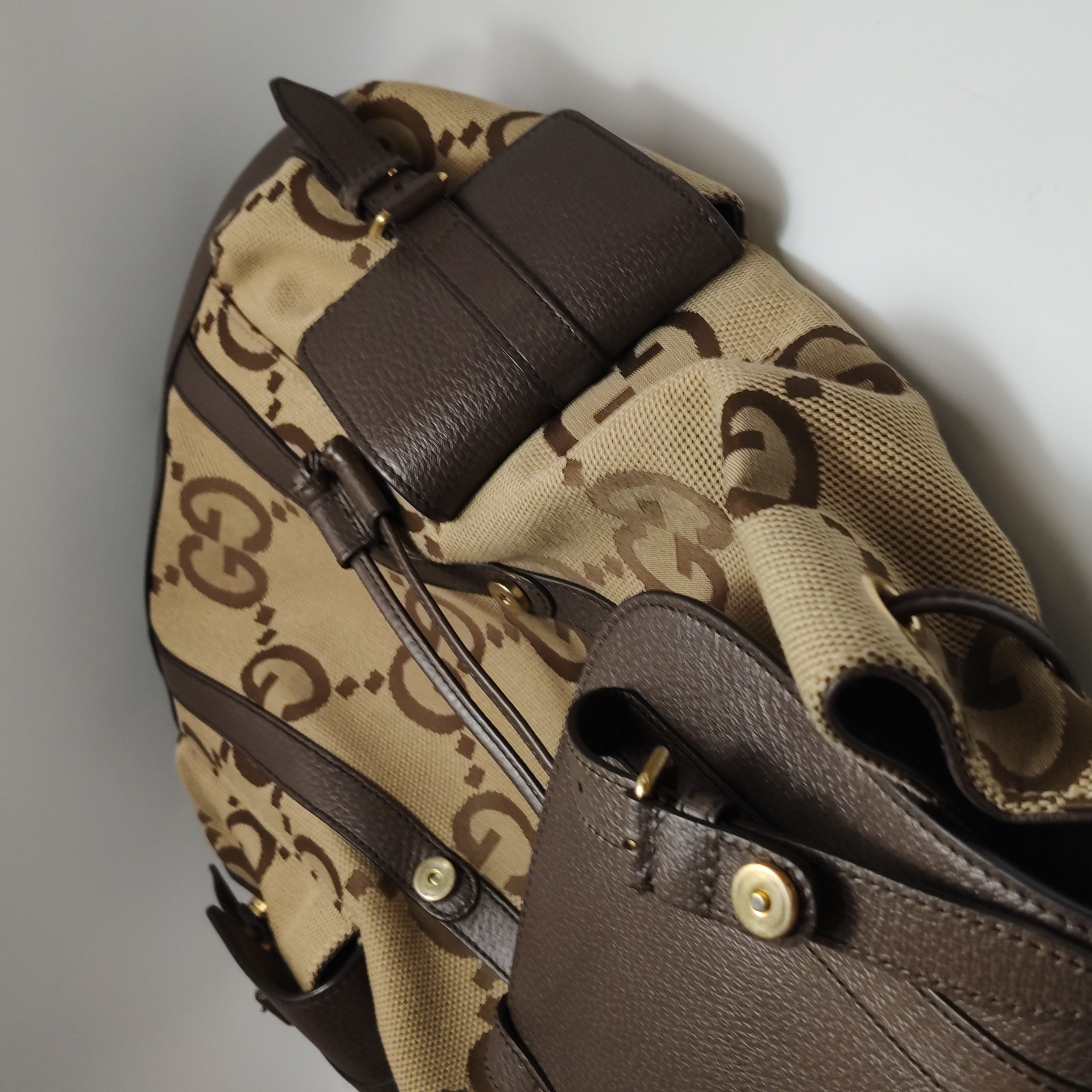 Gucci Double Pocket Belt Backpack Jumbo GG Canvas and Leather Large — photo 18 of 18