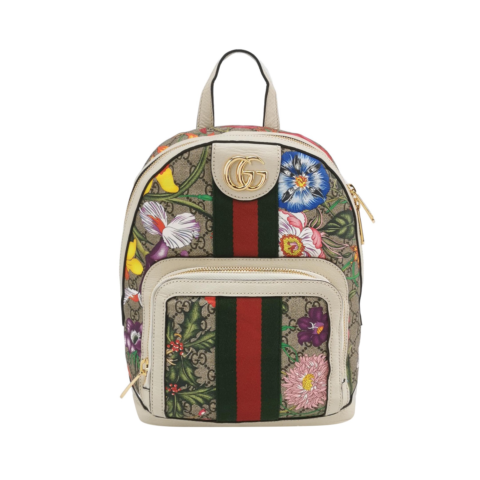 Gucci Ophidia Backpack Flora GG Coated Canvas and Leather Small — photo 1 of 22