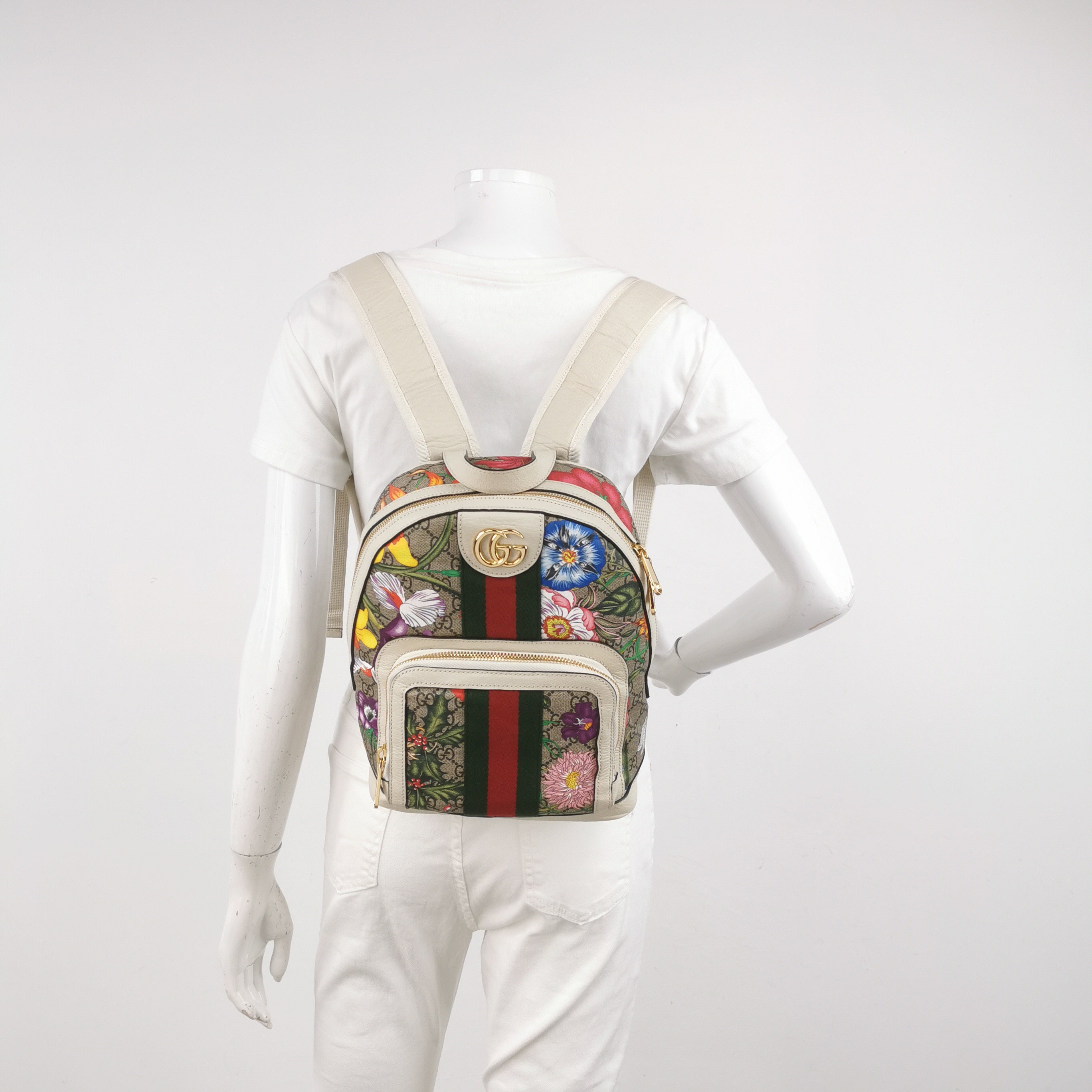 Gucci Ophidia Backpack Flora GG Coated Canvas and Leather Small — alternate view