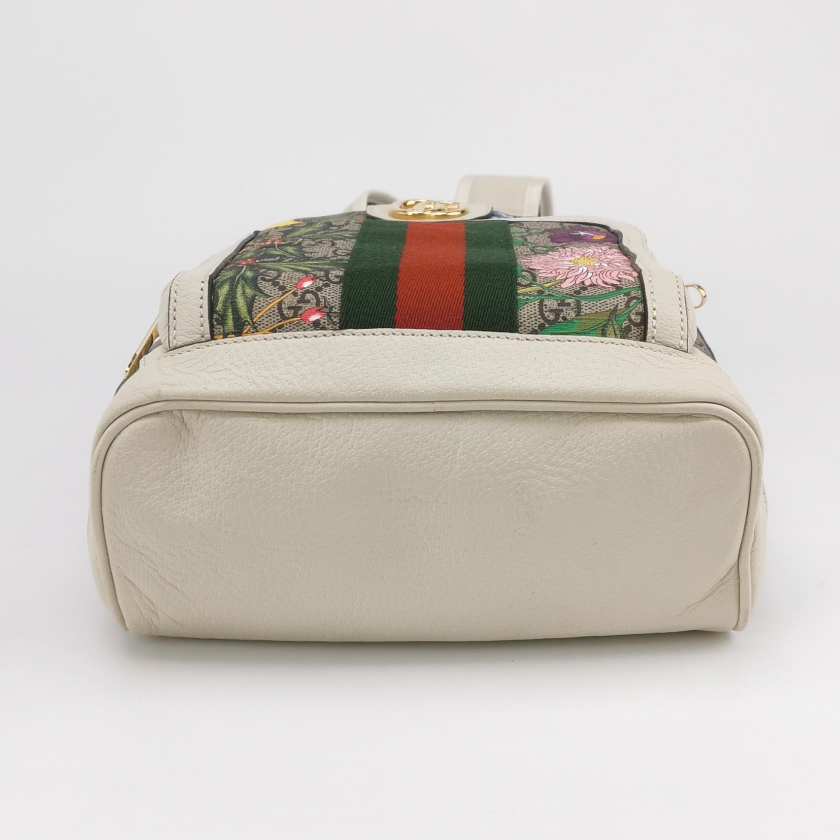 Gucci Ophidia Backpack Flora GG Coated Canvas and Leather Small — photo 6 of 22