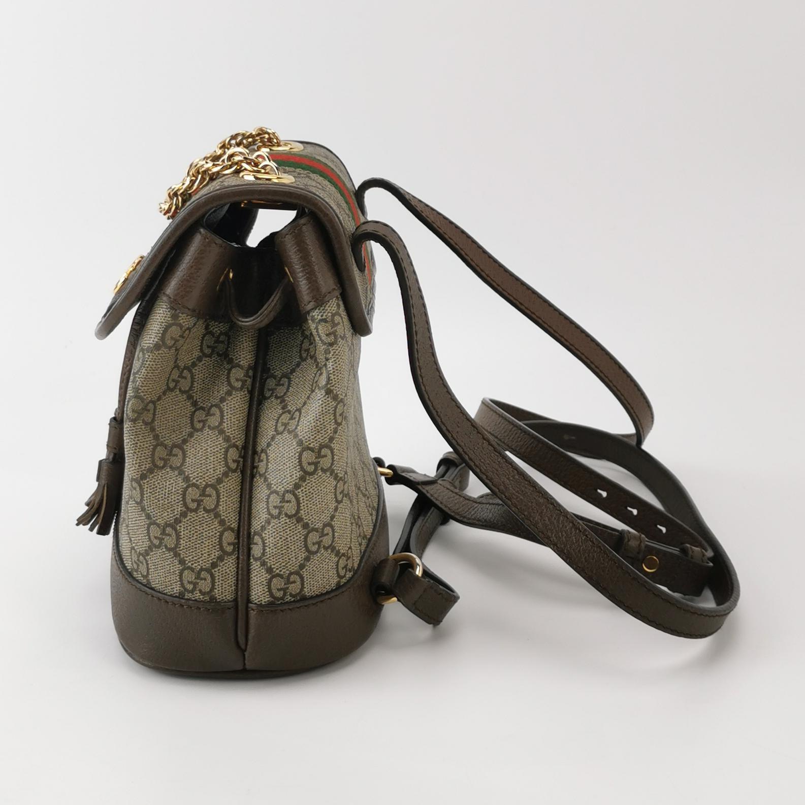 Gucci Ophidia Flap Backpack GG Coated Canvas Mini — photo 4 of 19