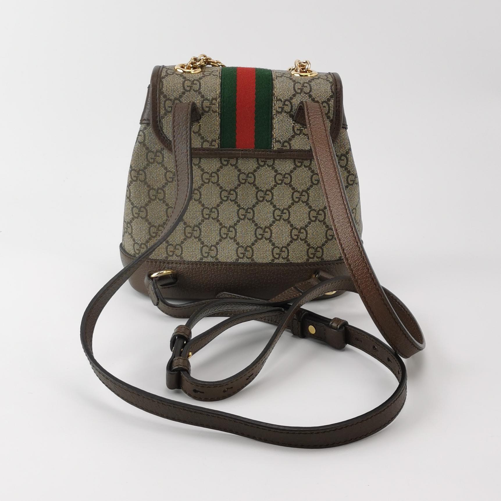 Gucci Ophidia Flap Backpack GG Coated Canvas Mini — photo 5 of 19