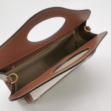 Burberry Logo Pocket Tote Canvas with Leather Mini — thumbnail 7