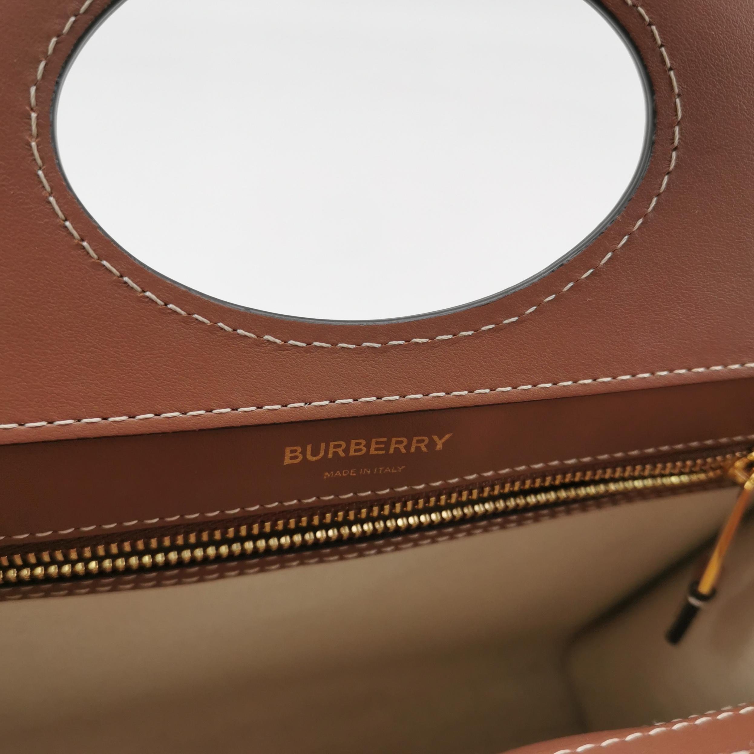 Burberry Logo Pocket Tote Canvas with Leather Mini — photo 8 of 15