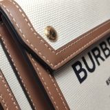 Burberry Logo Pocket Tote Canvas with Leather Mini — thumbnail 11