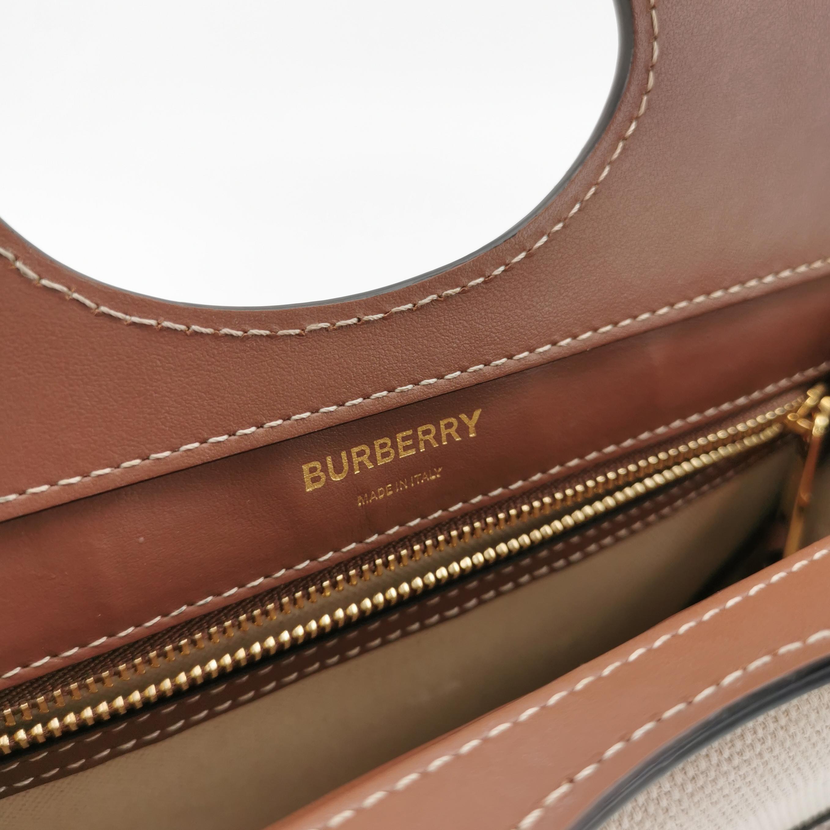 Burberry Logo Pocket Tote Canvas with Leather Mini — photo 8 of 15