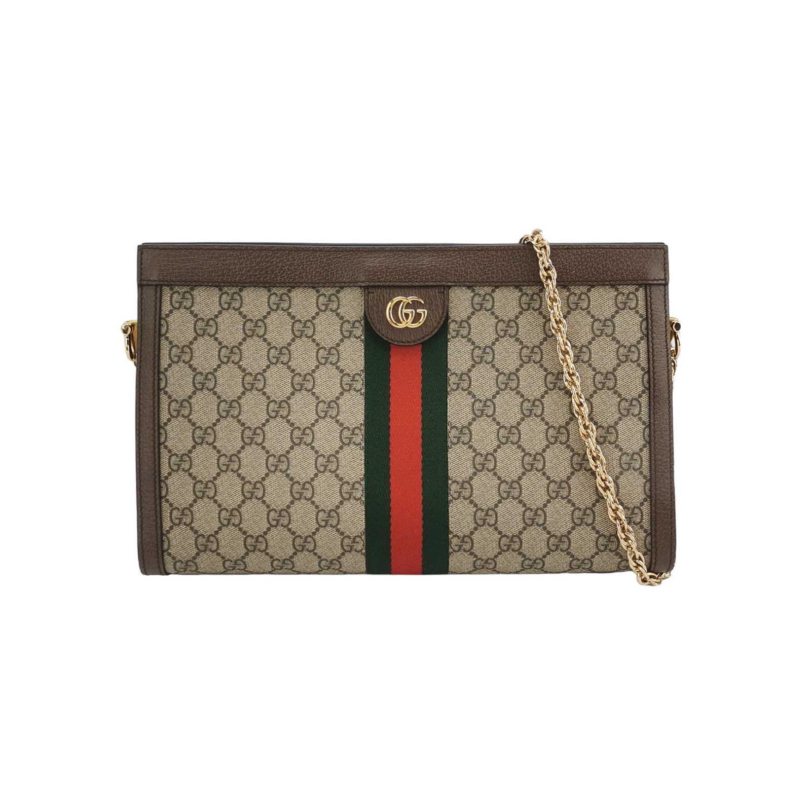 Gucci Ophidia Chain Shoulder Bag GG Coated Canvas Medium — photo 1 of 15