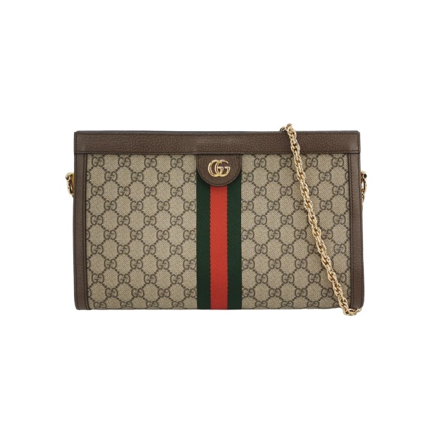 Gucci Ophidia Chain Shoulder Bag GG Coated Canvas Medium — pre-owned, Vierlot