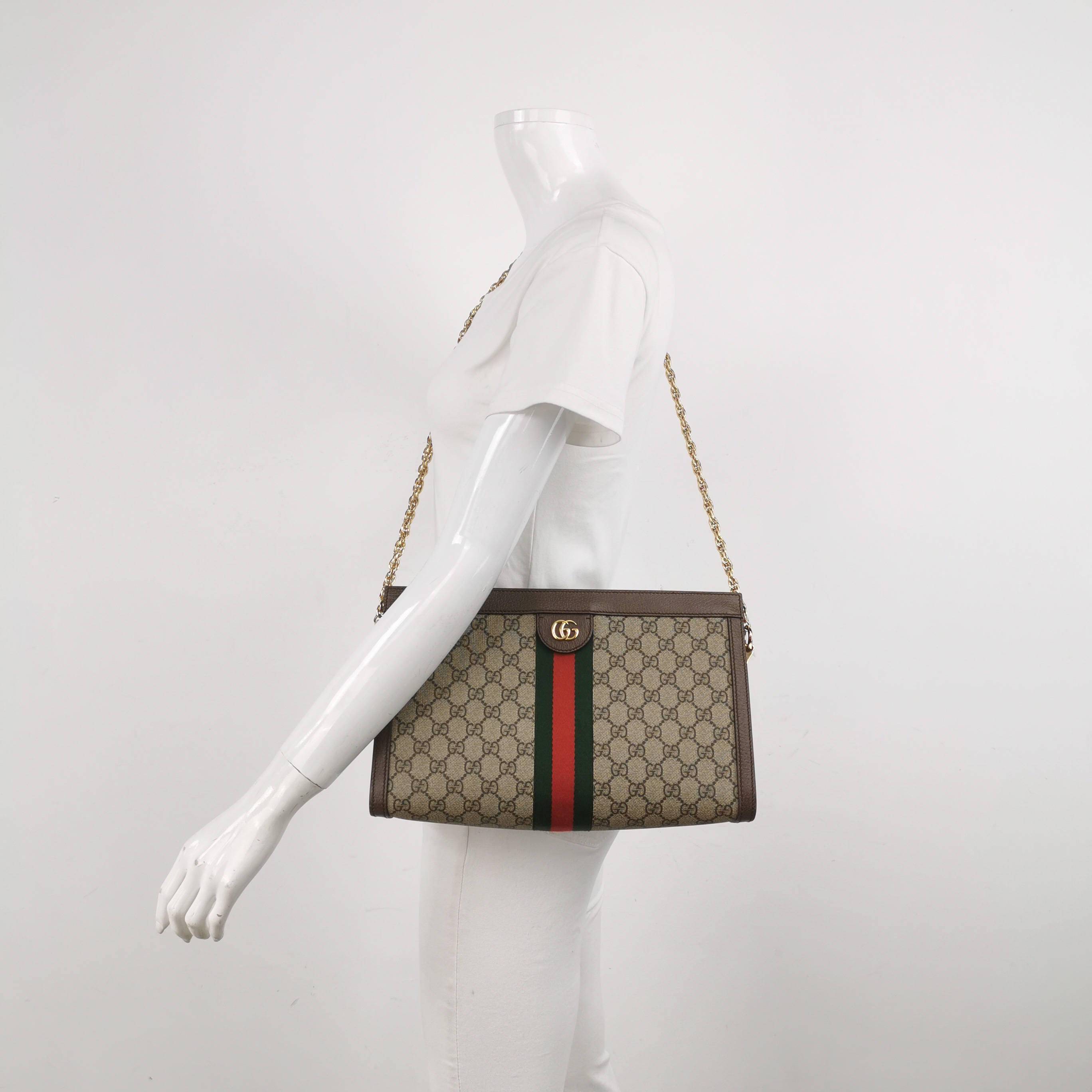 Gucci Ophidia Chain Shoulder Bag GG Coated Canvas Medium — alternate view