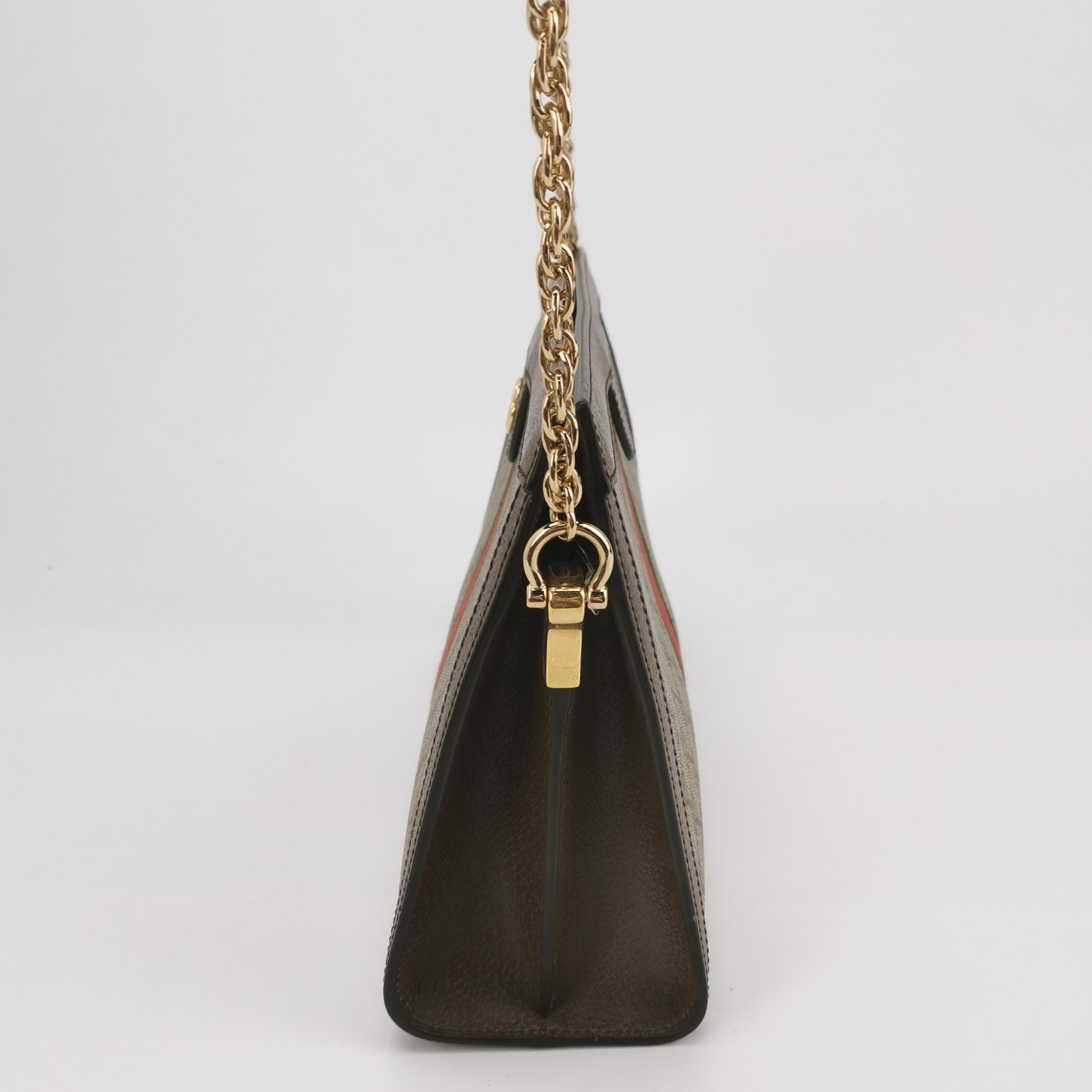 Gucci Ophidia Chain Shoulder Bag GG Coated Canvas Medium — photo 3 of 15