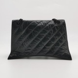 Balenciaga Crush Chain Flap Bag Quilted Crushed Calfskin Large — thumbnail 3