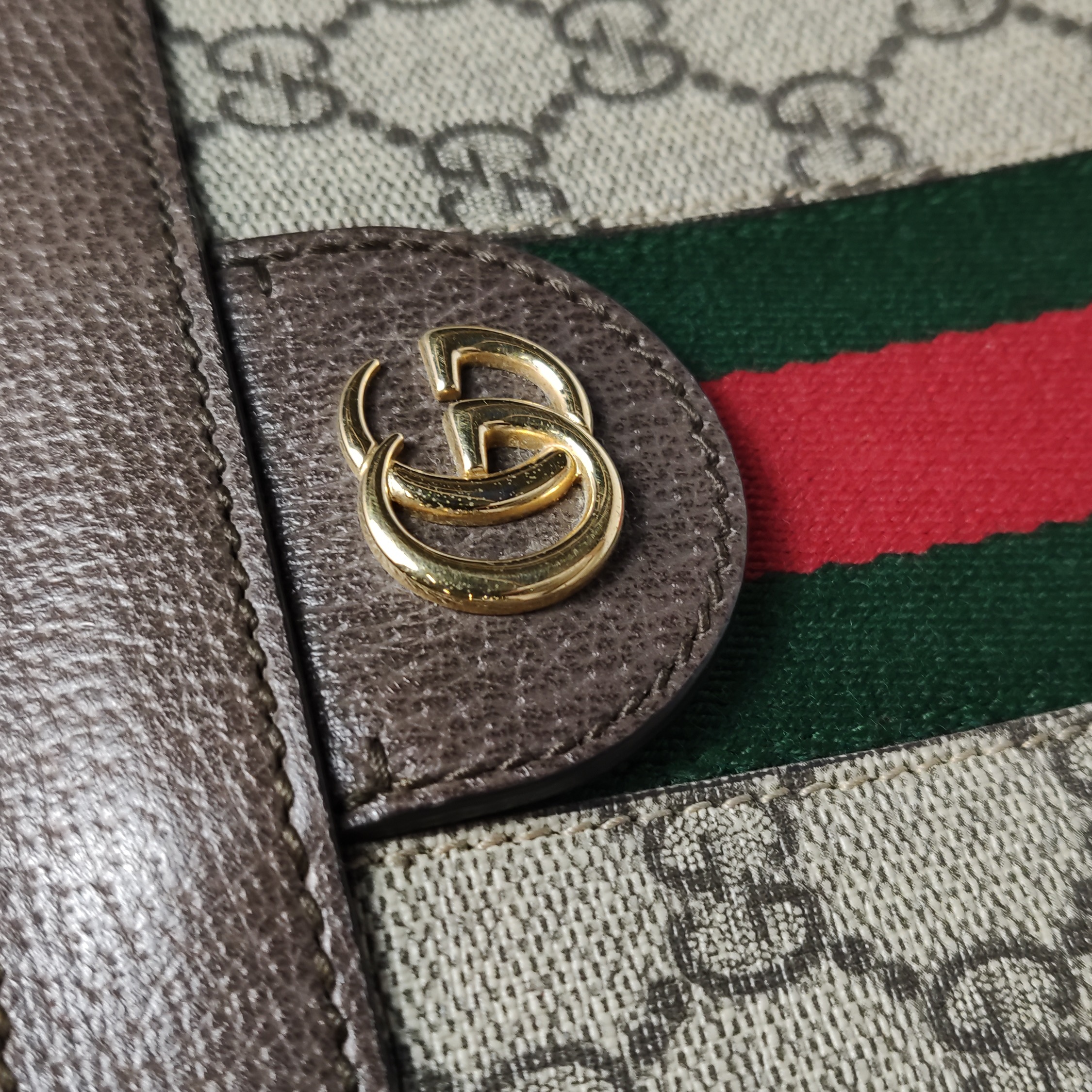 Gucci Ophidia Chain Shoulder Bag GG Coated Canvas Medium — photo 9 of 15