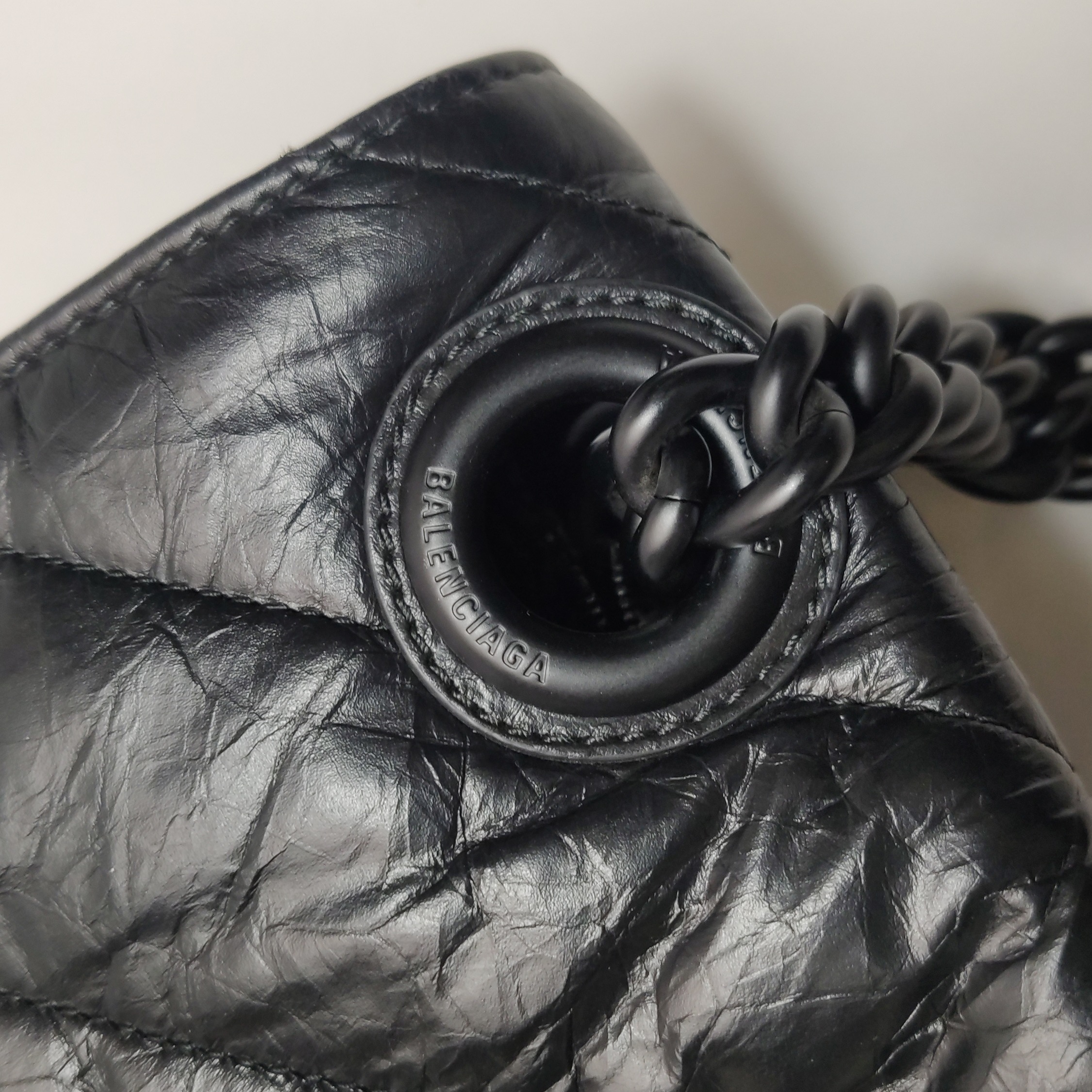 Balenciaga Crush Chain Flap Bag Quilted Crushed Calfskin Large — photo 10 of 16