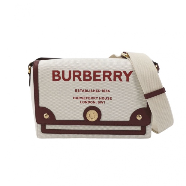 Burberry Note Crossbody Bag Canvas with Leather Medium — pre-owned, Vierlot