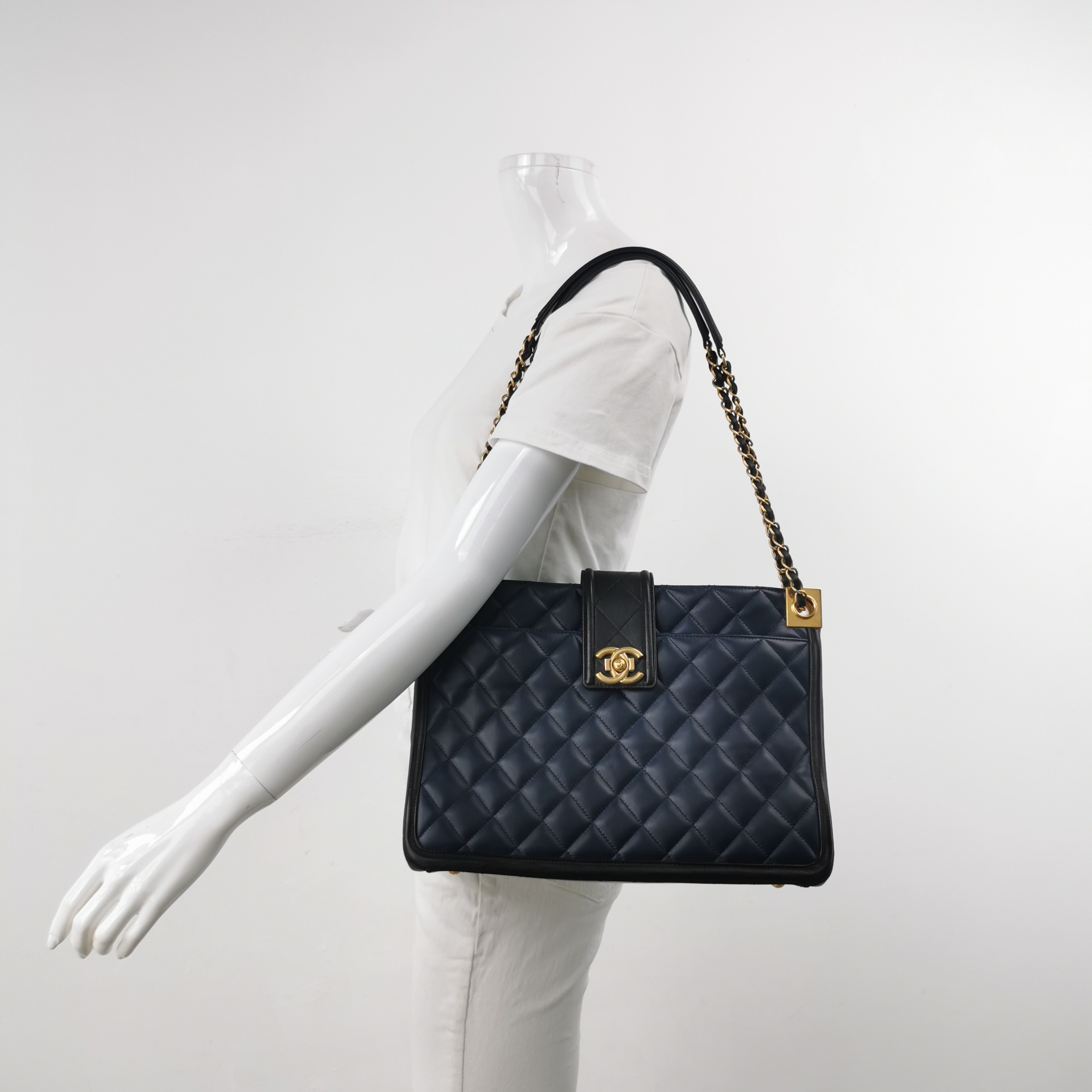 Chanel Grand Shopping Tote Quilted Caviar — alternate view