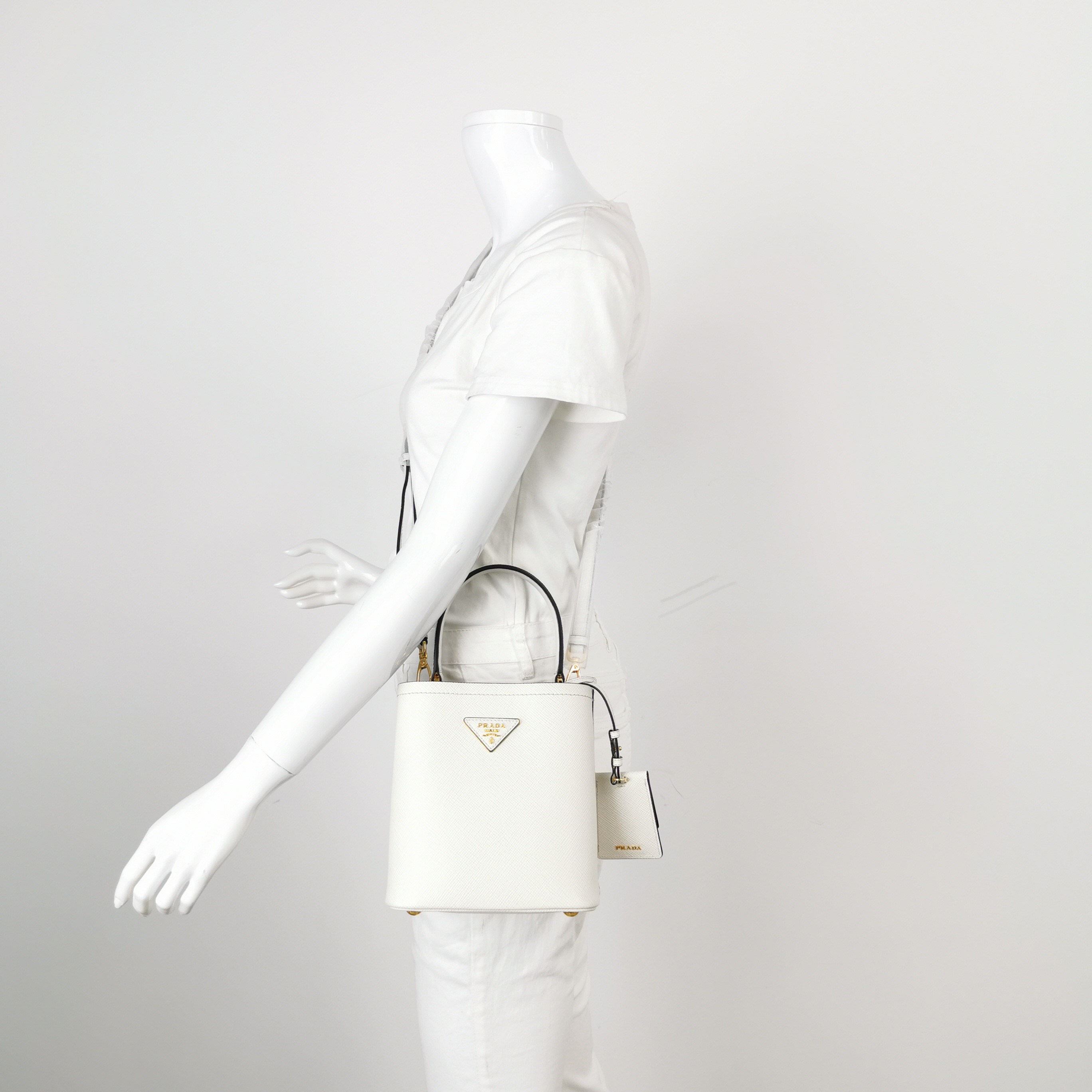 Prada Panier Bucket Bag Saffiano Leather Mini — photo 2 of 23