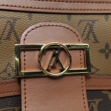 Louis Vuitton(LV) Dauphine Shoulder Bag Reverse Monogram Canvas MM — thumbnail 10