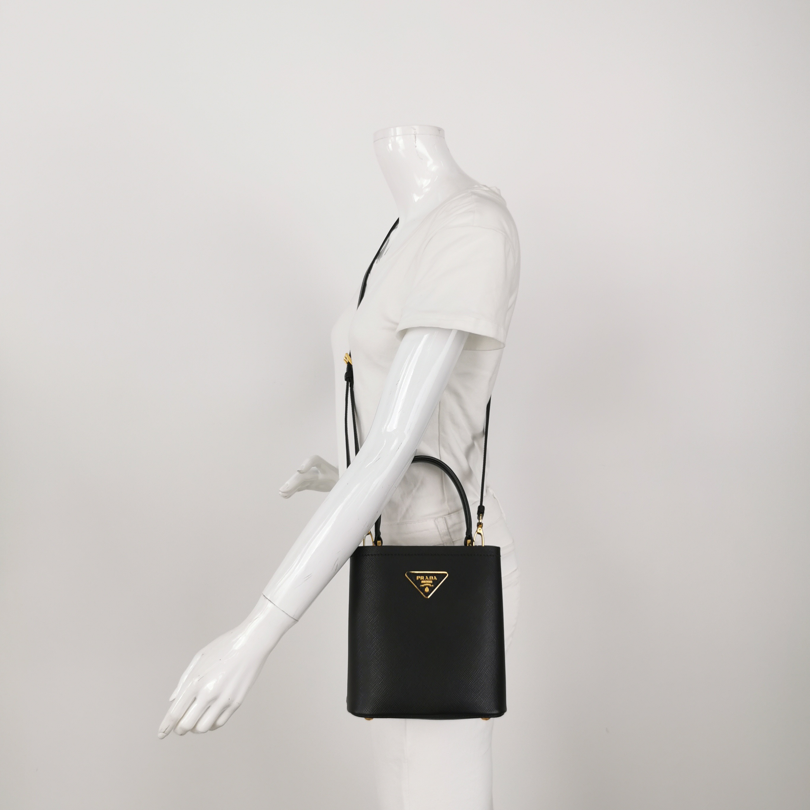 Prada Panier Bucket Bag Saffiano Leather Mini — photo 2 of 15