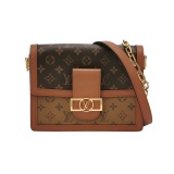 Louis Vuitton(LV) Dauphine Shoulder Bag Reverse Monogram Canvas MM — thumbnail 1