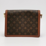 Louis Vuitton(LV) Dauphine Shoulder Bag Reverse Monogram Canvas MM — thumbnail 5