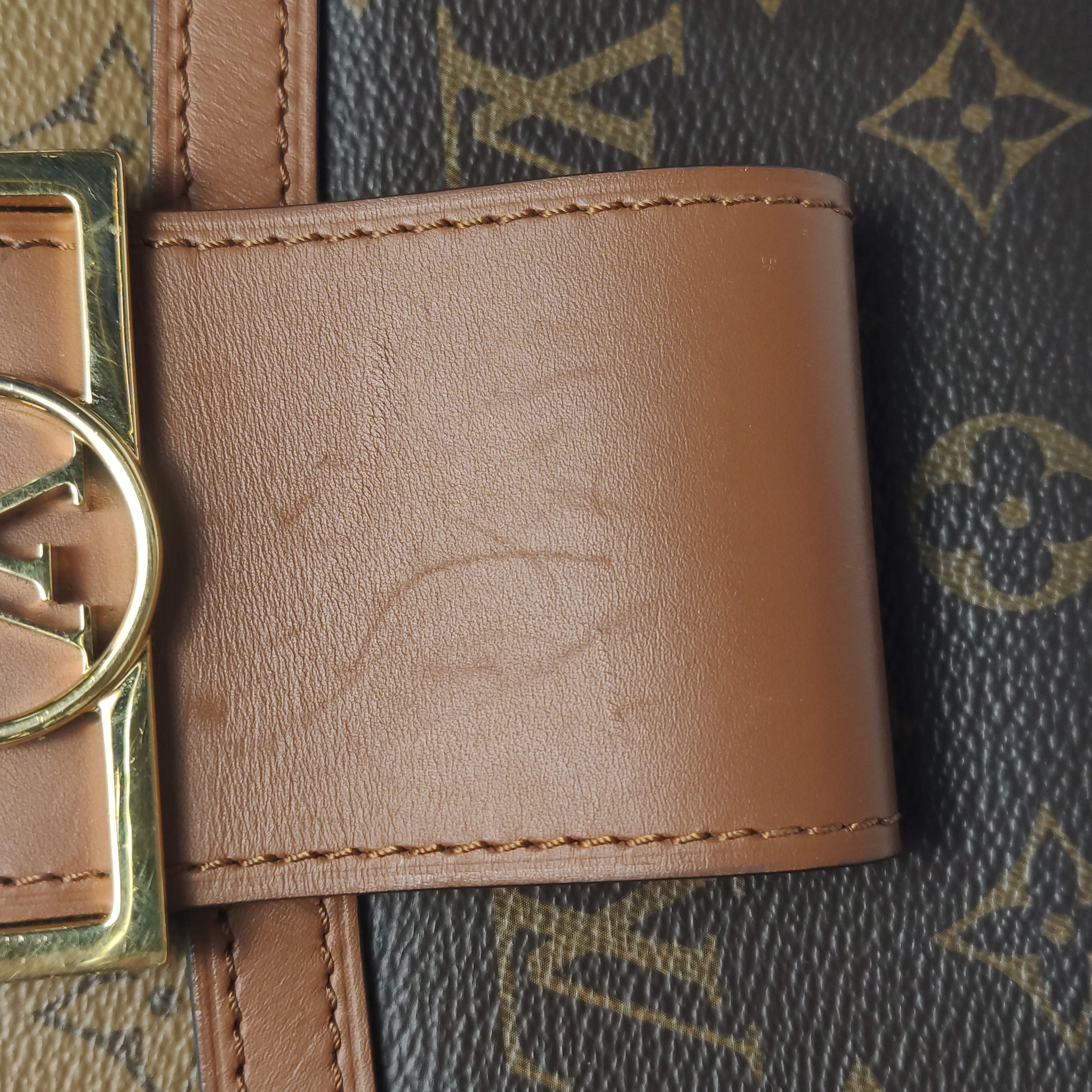 Louis Vuitton(LV) Dauphine Shoulder Bag Reverse Monogram Canvas MM — photo 12 of 23