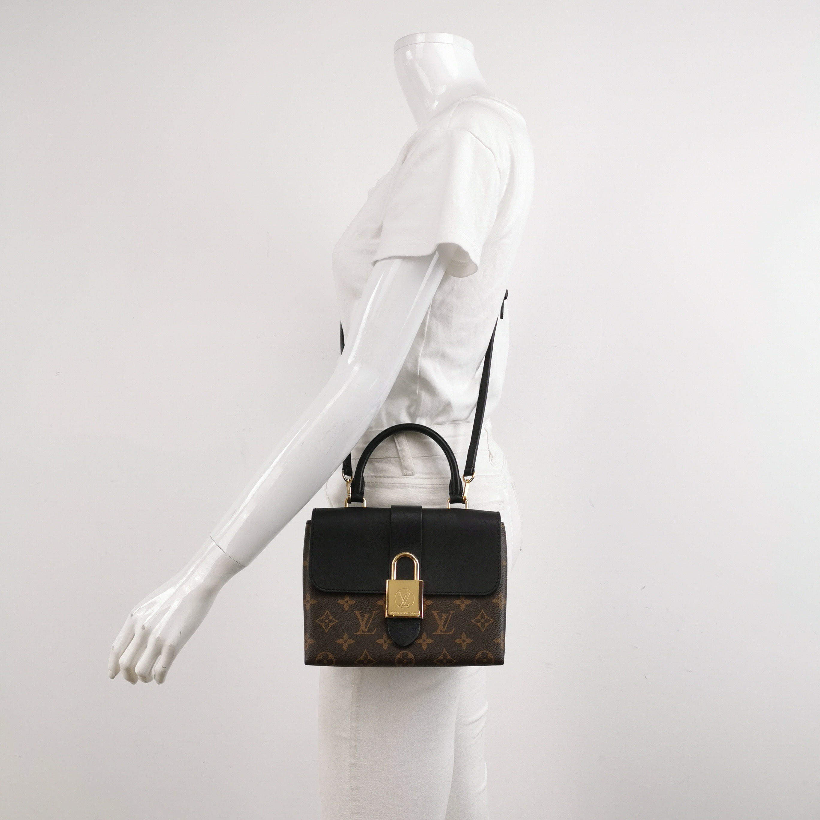 Louis Vuitton(LV) Locky Handbag Monogram Canvas with Leather BB — alternate view