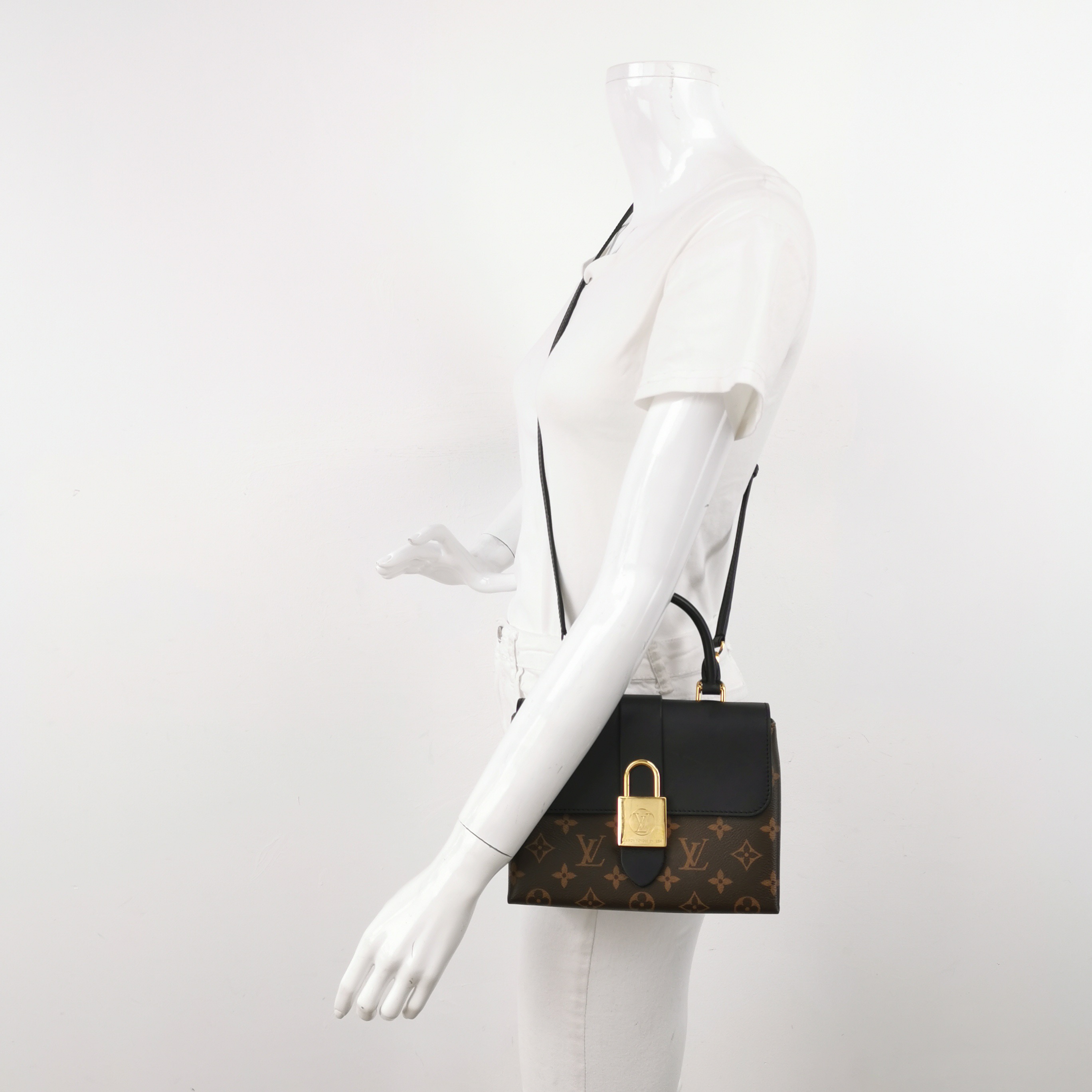 Louis Vuitton(LV) Locky Handbag Monogram Canvas with Leather BB — alternate view