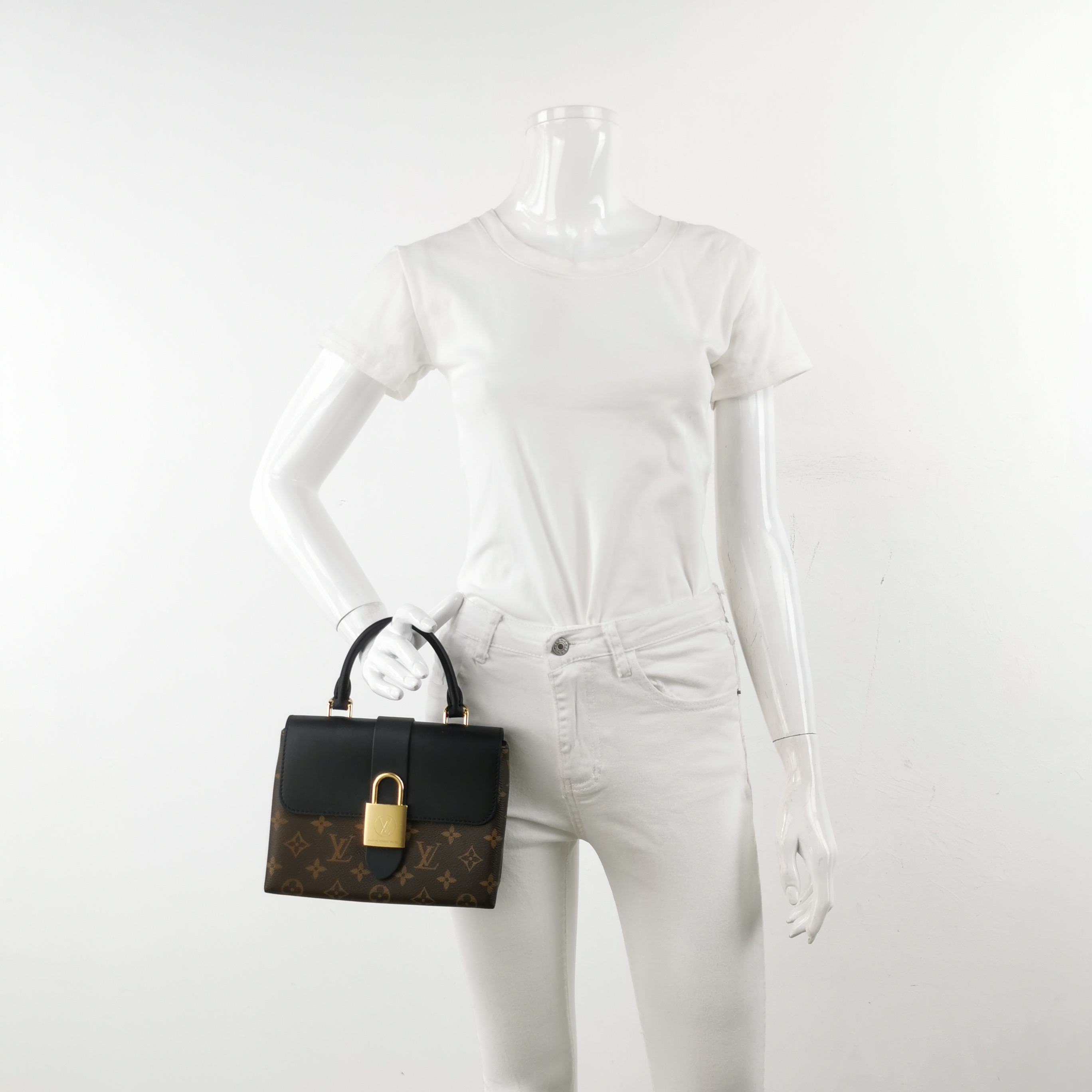Louis Vuitton(LV) Locky Handbag Monogram Canvas with Leather BB — alternate view