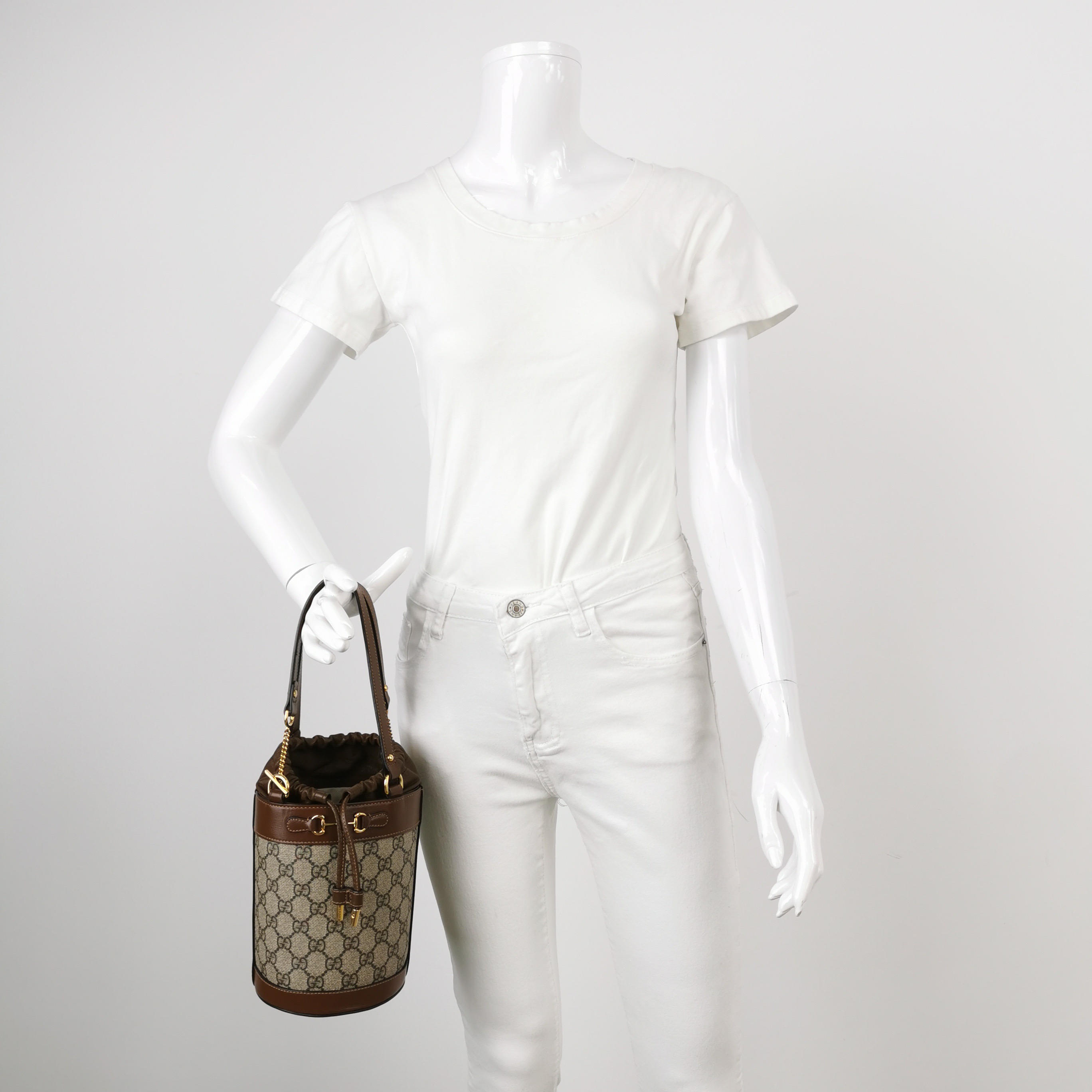 Gucci Horsebit 1955 Bucket Bag GG Coated Canvas Small — alternate view