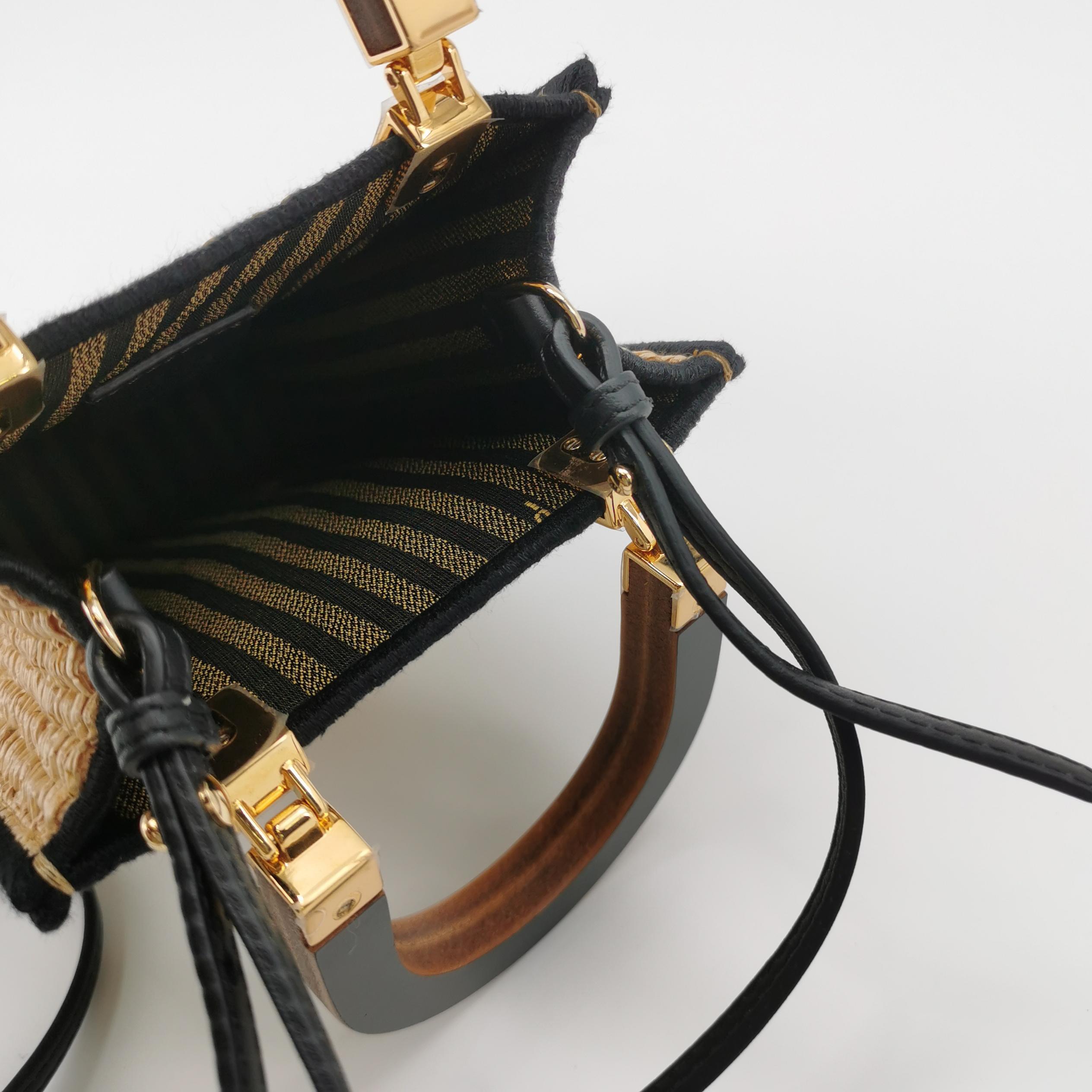 Fendi Sunshine Shopper Tote Straw Mini — photo 7 of 17