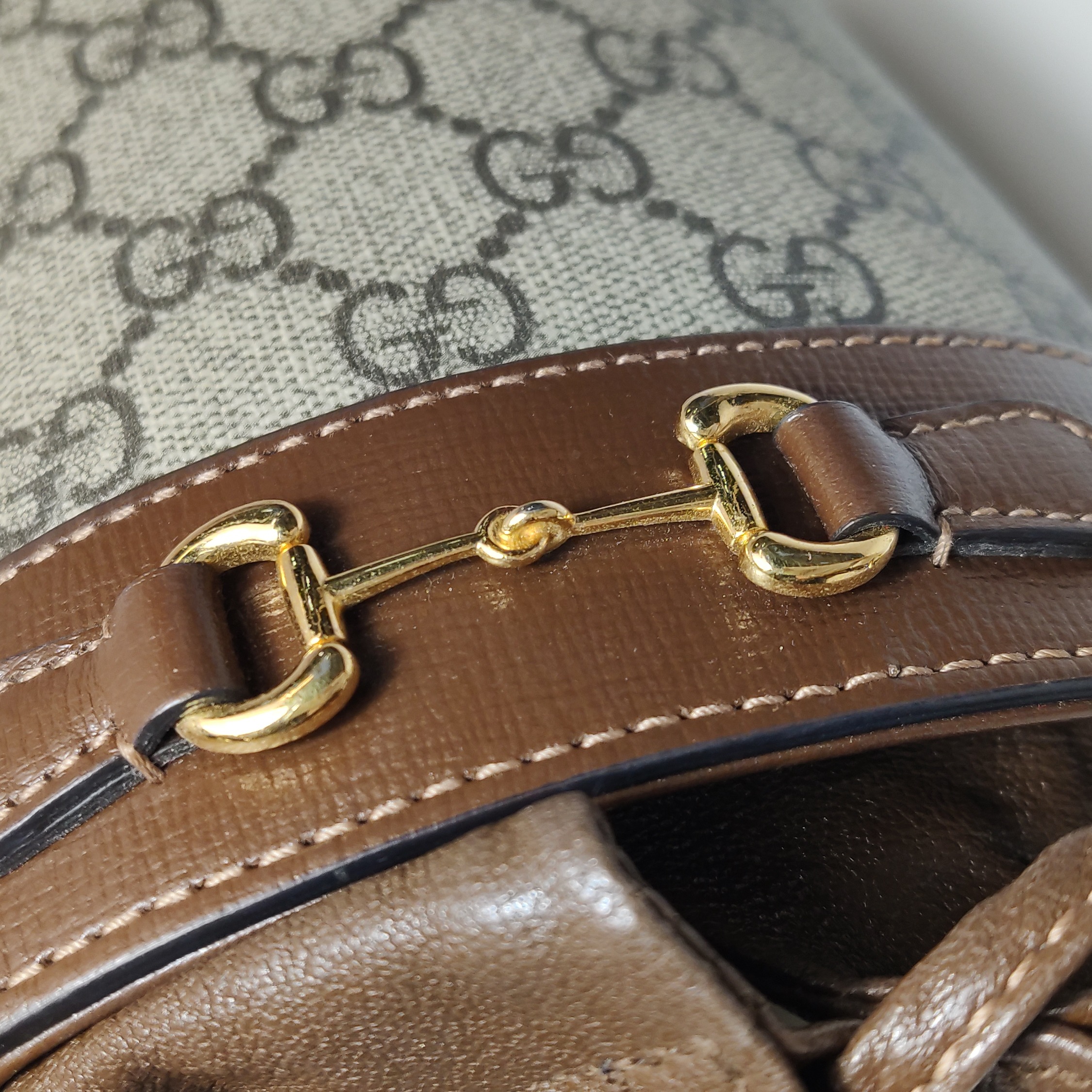 Gucci Horsebit 1955 Bucket Bag GG Coated Canvas Small — photo 10 of 15